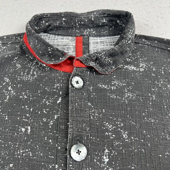 Parsley and‎ Sage Black Red Textured Long Sleeve Collared Button Front Jacket S - Picture 6 of 16